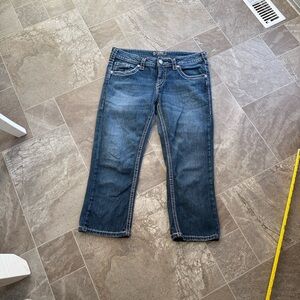 Silver AIKO Capri size 30 Classic Blue Denim  Air jeans EUC